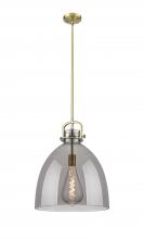 Innovations Lighting 410-1SL-BB-G412-16SM - Newton Bell - 1 Light - 16 inch - Brushed Brass - Multi Pendant