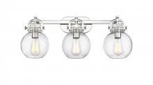 Innovations Lighting 410-3W-PN-G410-7SDY - Newton Sphere - 3 Light - 27 inch - Polished Nickel - Bath Vanity Light