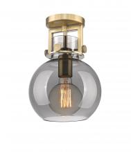 Innovations Lighting 411-1F-BB-G410-8SM - Newton Sphere - 1 Light - 8 inch - Brushed Brass - Flush Mount