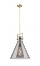 Innovations Lighting 411-1SL-BB-G411-16SM - Newton Cone - 1 Light - 16 inch - Brushed Brass - Cord hung - Pendant