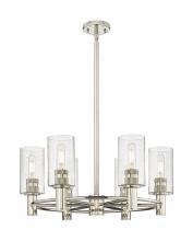 Innovations Lighting 434-6CR-PN-G434-7SDY - Crown Point - 6 Light - 24 inch - Polished Nickel - Chandelier