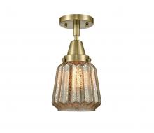 Innovations Lighting 447-1C-AB-G146-LED - Chatham - 1 Light - 7 inch - Antique Brass - Flush Mount