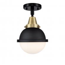 Innovations Lighting 447-1C-BAB-HFS-61-BK-LED - Hampden - 1 Light - 7 inch - Black Antique Brass - Flush Mount