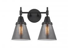 Innovations Lighting 447-2W-BK-G63-LED - Cone - 2 Light - 15 inch - Matte Black - Bath Vanity Light