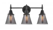 Innovations Lighting 447-3W-BK-G63-LED - Cone - 3 Light - 24 inch - Matte Black - Bath Vanity Light