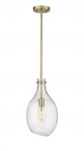 Innovations Lighting 493-1S-BB-G554-9 - Norwalk - 1 Light - 9 inch - Brushed Brass - Cord hung - Mini Pendant