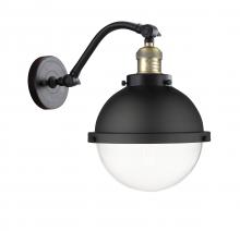 Innovations Lighting 515-1W-BAB-HFS-82-BK-LED - Hampden - 1 Light - 9 inch - Black Antique Brass - Sconce