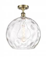 Innovations Lighting 516-1C-AB-G1215-14 - Athens Water Glass - 1 Light - 13 inch - Antique Brass - Semi-Flush Mount