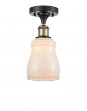 Innovations Lighting 516-1C-BAB-G391 - Ellery - 1 Light - 5 inch - Black Antique Brass - Semi-Flush Mount