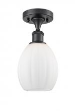 Innovations Lighting 516-1C-BK-G81-LED - Eaton - 1 Light - 6 inch - Matte Black - Semi-Flush Mount