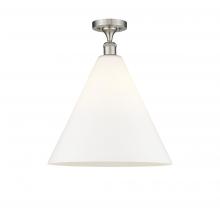 Innovations Lighting 516-1C-SN-GBC-161-LED - Berkshire - 1 Light - 16 inch - Brushed Satin Nickel - Semi-Flush Mount