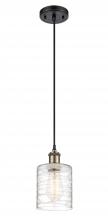 Innovations Lighting 516-1P-BAB-G1113 - Cobbleskill - 1 Light - 5 inch - Black Antique Brass - Cord hung - Mini Pendant