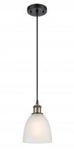 Innovations Lighting 516-1P-BAB-G381 - Castile - 1 Light - 6 inch - Black Antique Brass - Cord hung - Mini Pendant