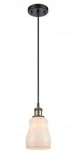 Innovations Lighting 516-1P-BAB-G391 - Ellery - 1 Light - 5 inch - Black Antique Brass - Cord hung - Mini Pendant