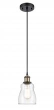 Innovations Lighting 516-1P-BAB-G392 - Ellery - 1 Light - 5 inch - Black Antique Brass - Cord hung - Mini Pendant