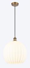 Innovations Lighting 516-1P-BB-G1217-14WV - White Venetian - 1 Light - 14 inch - Brushed Brass - Cord Hung - Pendant