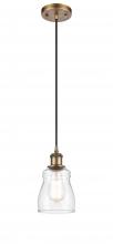 Innovations Lighting 516-1P-BB-G392 - Ellery - 1 Light - 5 inch - Brushed Brass - Cord hung - Mini Pendant