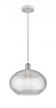 Innovations Lighting 516-1P-WPC-G555-12CL - Ithaca - 1 Light - 12 inch - White Polished Chrome - Cord hung - Mini Pendant