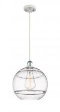 Innovations Lighting 516-1P-WPC-G556-12CL - Rochester - 1 Light - 12 inch - White Polished Chrome - Cord hung - Mini Pendant