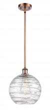 Innovations Lighting 516-1S-AC-G1213-10-LED - Athens Deco Swirl - 1 Light - 10 inch - Antique Copper - Mini Pendant