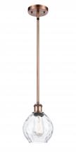 Innovations Lighting 516-1S-AC-G362-LED - Waverly - 1 Light - 6 inch - Antique Copper - Mini Pendant