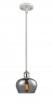 Innovations Lighting 516-1S-WPC-G93-LED - Fenton - 1 Light - 7 inch - White Polished Chrome - Mini Pendant