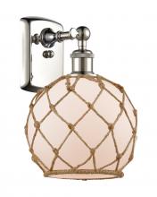 Innovations Lighting 516-1W-PN-G121-8RB - Farmhouse Rope - 1 Light - 8 inch - Polished Nickel - Sconce