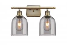 Innovations Lighting 516-2W-AB-G558-6SM - Bella - 2 Light - 16 inch - Antique Brass - Bath Vanity Light