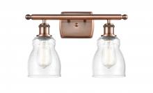 Innovations Lighting 516-2W-AC-G394 - Ellery - 2 Light - 15 inch - Antique Copper - Bath Vanity Light