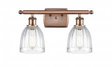 Innovations Lighting 516-2W-AC-G442 - Brookfield - 2 Light - 16 inch - Antique Copper - Bath Vanity Light