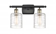 Innovations Lighting 516-2W-BAB-G1113 - Cobbleskill - 2 Light - 15 inch - Black Antique Brass - Bath Vanity Light