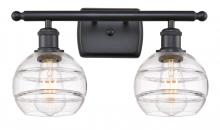Innovations Lighting 516-2W-BK-G556-6CL - Rochester - 2 Light - 16 inch - Matte Black - Bath Vanity Light