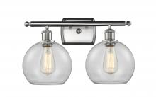 Innovations Lighting 516-2W-SN-G122-8-LED - Athens - 2 Light - 18 inch - Brushed Satin Nickel - Bath Vanity Light