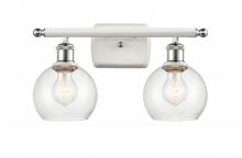 Innovations Lighting 516-2W-WPC-G124-6-LED - Athens - 2 Light - 16 inch - White Polished Chrome - Bath Vanity Light