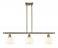 Innovations Lighting 516-3I-AB-G1217-6WV - White Venetian - 3 Light - 36 inch - Antique Brass - Stem Hung - Island Light