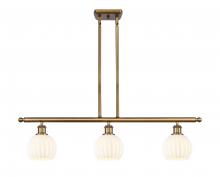 Innovations Lighting 516-3I-BB-G1217-6WV - White Venetian - 3 Light - 36 inch - Brushed Brass - Stem Hung - Island Light