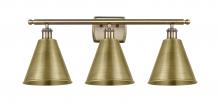 Innovations Lighting 516-3W-AB-MBC-8-AB-LED - Berkshire - 3 Light - 28 inch - Antique Brass - Bath Vanity Light