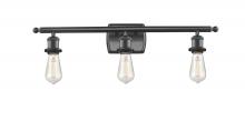 Innovations Lighting 516-3W-BK - Bare Bulb - 3 Light - 26 inch - Matte Black - Bath Vanity Light
