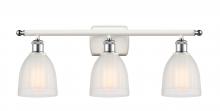 Innovations Lighting 516-3W-WPC-G441 - Brookfield - 3 Light - 26 inch - White Polished Chrome - Bath Vanity Light