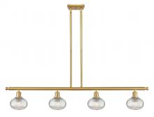 Innovations Lighting 516-4I-SG-G555-6CL - Ithaca - 4 Light - 48 inch - Satin Gold - Cord hung - Island Light