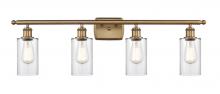 Innovations Lighting 516-4W-BB-G802 - Clymer - 4 Light - 34 inch - Brushed Brass - Bath Vanity Light