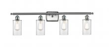 Innovations Lighting 516-4W-SN-G802-LED - Clymer - 4 Light - 34 inch - Brushed Satin Nickel - Bath Vanity Light