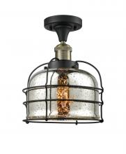 Innovations Lighting 517-1CH-BAB-G78-CE-LED - Bell Cage - 1 Light - 8 inch - Black Antique Brass - Semi-Flush Mount