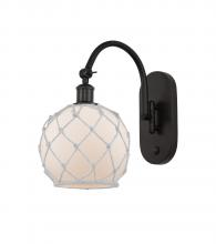 Innovations Lighting 518-1W-OB-G121-8RW - Farmhouse Rope - 1 Light - 8 inch - Oil Rubbed Bronze - Sconce