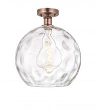 Innovations Lighting 616-1F-AC-G1215-14 - Athens Water Glass - 1 Light - 13 inch - Antique Copper - Semi-Flush Mount