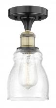 Innovations Lighting 616-1F-BAB-G394 - Ellery - 1 Light - 5 inch - Black Antique Brass - Semi-Flush Mount
