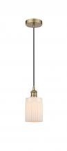 Innovations Lighting 616-1P-AB-G341-LED - Hadley - 1 Light - 5 inch - Antique Brass - Cord hung - Mini Pendant