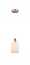 Innovations Lighting 616-1P-AC-G341 - Hadley - 1 Light - 5 inch - Antique Copper - Cord hung - Mini Pendant