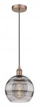 Innovations Lighting 616-1P-AC-G556-10SM - Rochester - 1 Light - 10 inch - Antique Copper - Cord hung - Mini Pendant