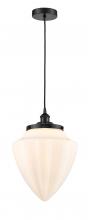 Innovations Lighting 616-1PH-BK-G661-12-LED - Bullet - 1 Light - 12 inch - Matte Black - Cord hung - Mini Pendant